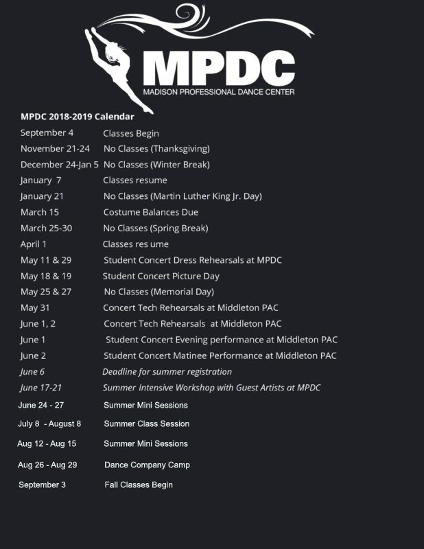 Madison Professional Dance Center (MPDC) Dance Classes for youth