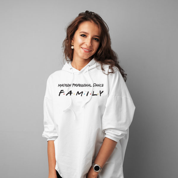 MPDC white "friends" Themed hoodie