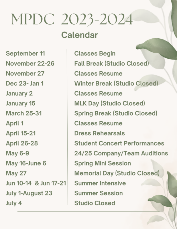 Madison Professional Dance Center (MPDC) Dance Classes for youth